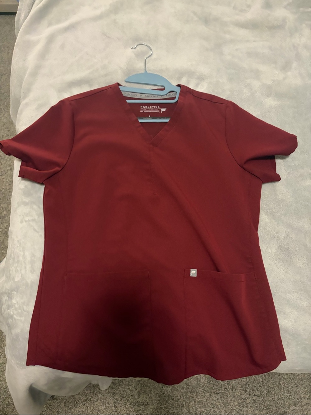 Fabletics Women's V-Neck Top - Burgundy